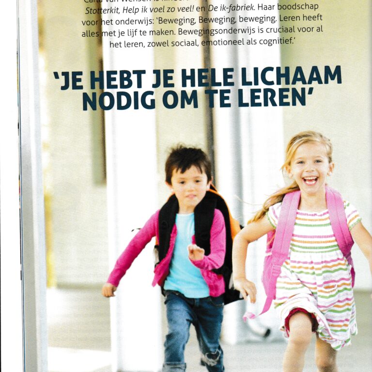 interview drs magazine Je hebt je hele lichaam nodig om te leren